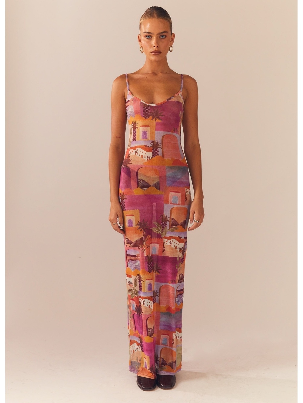 Dreams of the desert sheer maxi dress - peppermayo